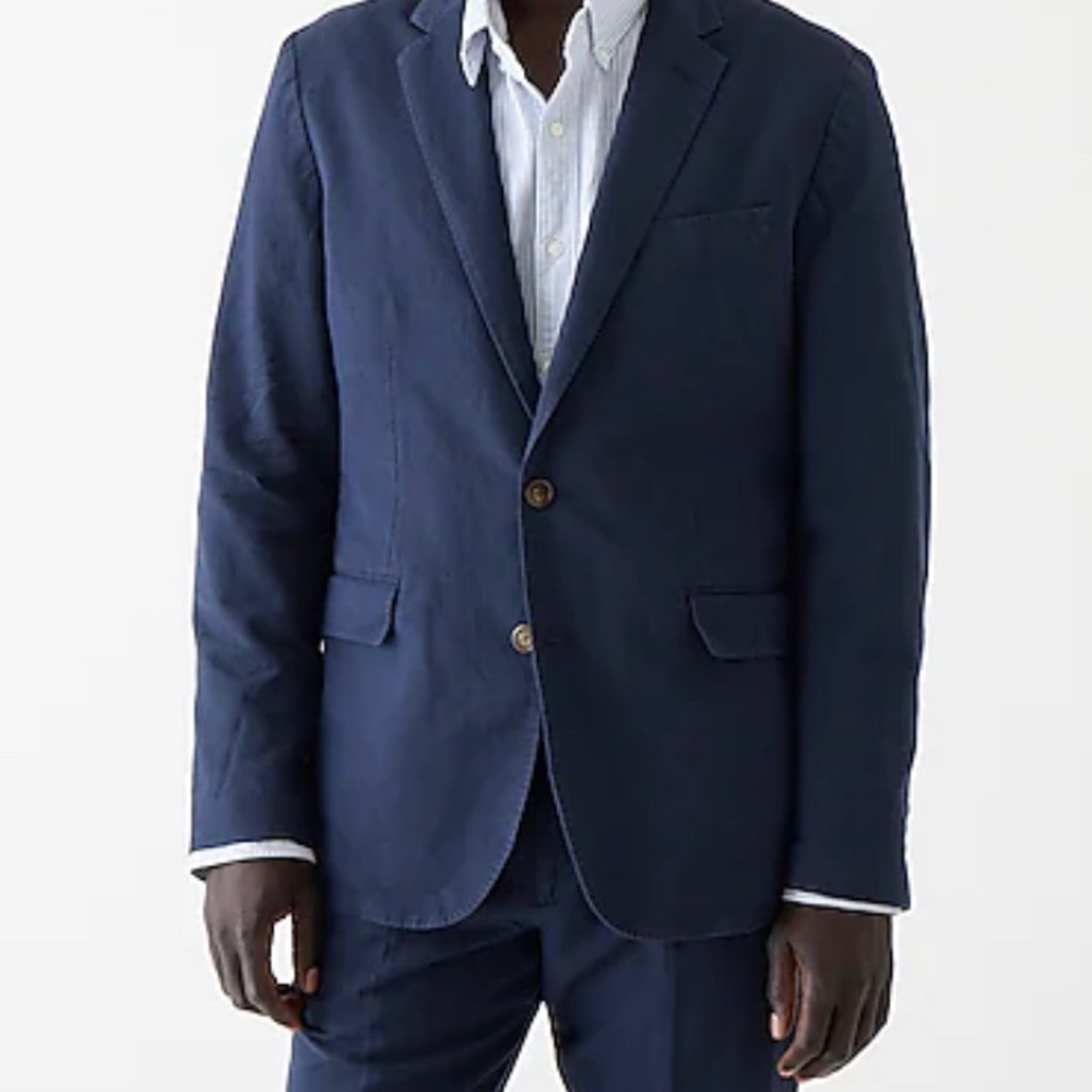 J Crew Ludlow Slim-fit unstructured Irish cotton-linen suit (jacket and pants)